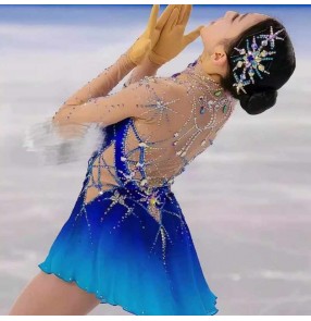 Women girls figure skating head piece ballroom latin dance headdress rhinestones dancing performance hair accesories